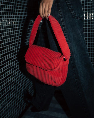Watermelon Red Corduroy Hand Bag Corduroy Bag IN YOUR SHOE