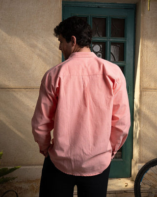 Watermelon Red Oversized Oxford Shirt Oxford Shirt IN YOUR SHOE