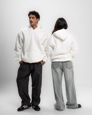 White Basic Hoodie Plain Hoodies IN YOUR SHOE S