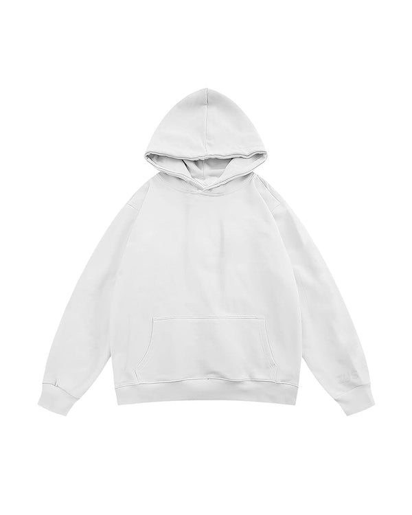 White Basic Oversized Hoodie