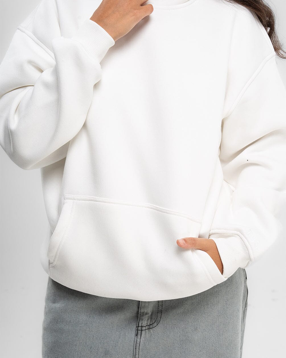 White Basic Hoodie Plain Hoodies IN YOUR SHOE