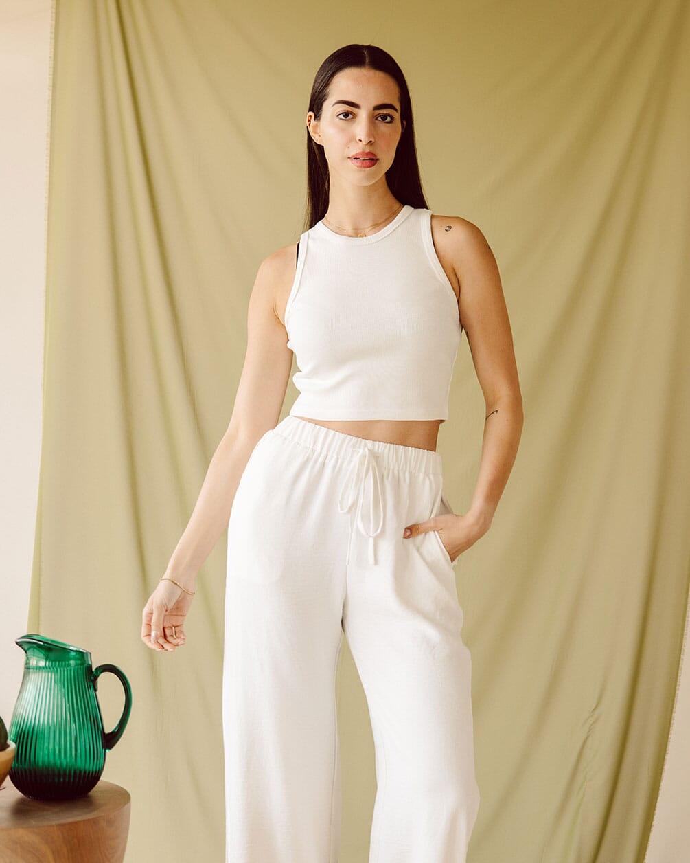 White Flowy Pants Flowy Pants IN YOUR SHOE S