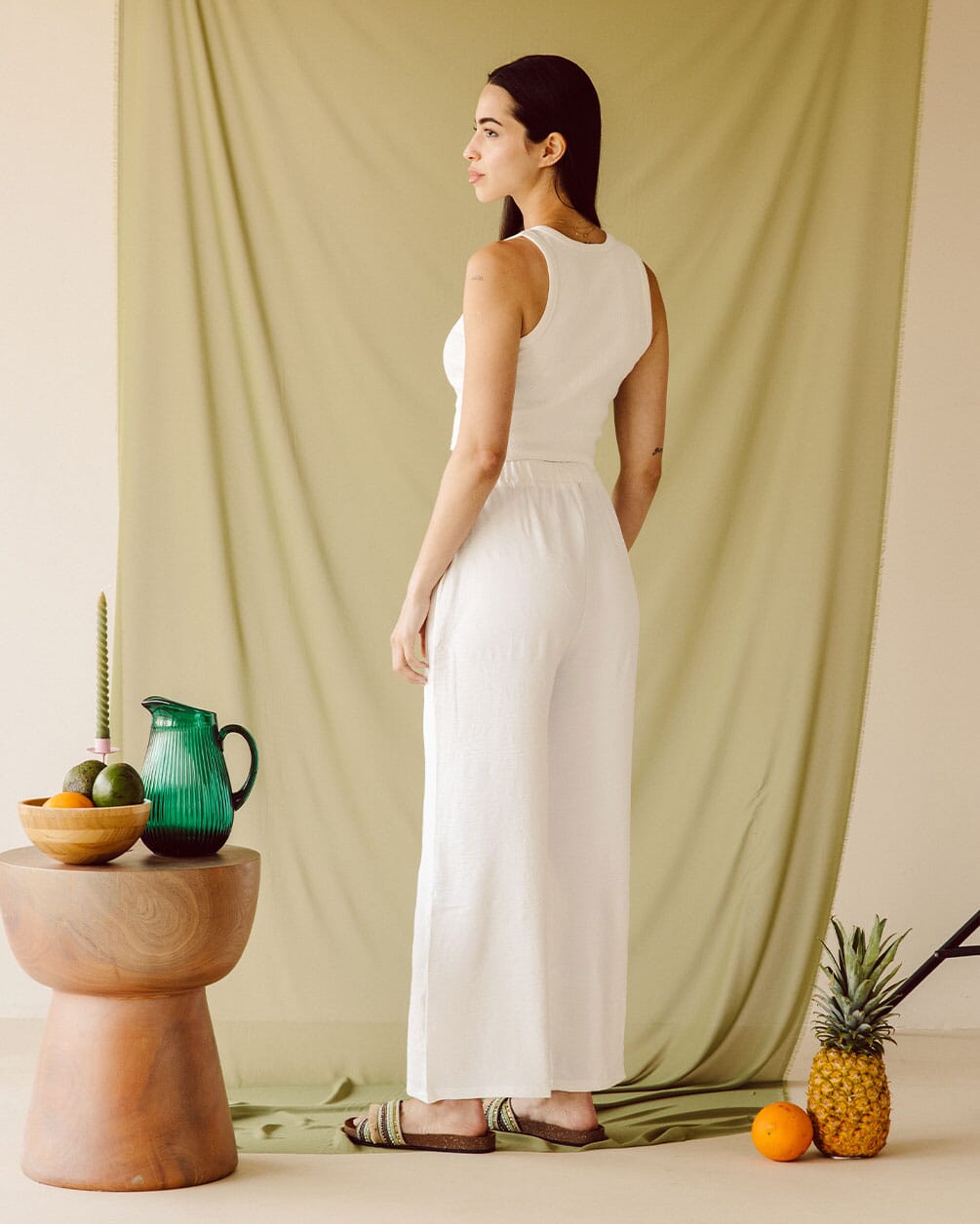 White Flowy Pants Flowy Pants IN YOUR SHOE L