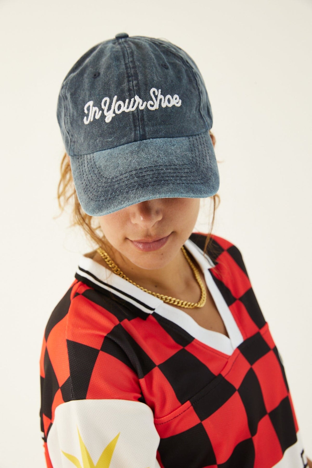White IYS Grey Washed Cap Washed Cap IN YOUR SHOE