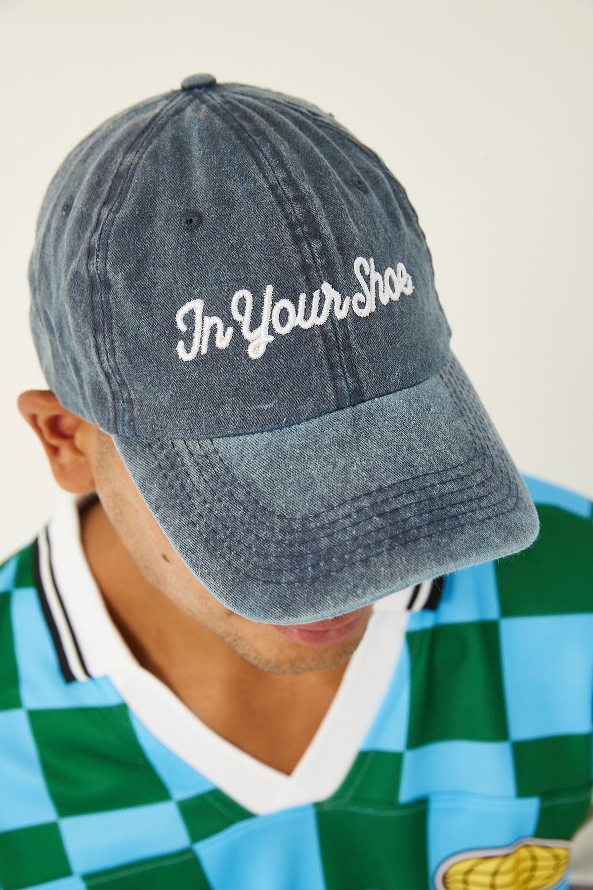 White IYS Grey Washed Cap Washed Cap IN YOUR SHOE