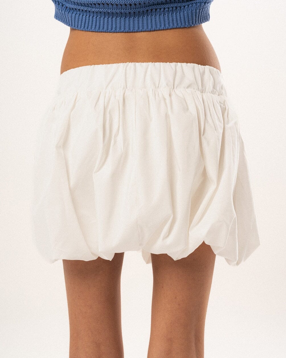 White Mini Balloon Skirt Skirt IN YOUR SHOE XL