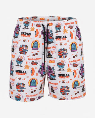 White Serial Griller Swim Shorts Swim Shorts IN YOUR SHOE