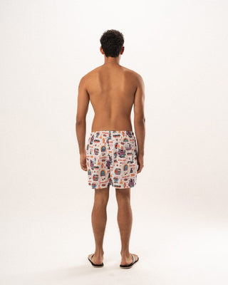 White Serial Griller Swim Shorts Swim Shorts IN YOUR SHOE XXL