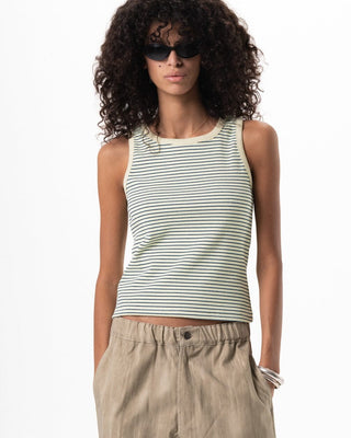 Yellow & Blue Striped Tank Top Tank Tops IN YOUR SHOE M