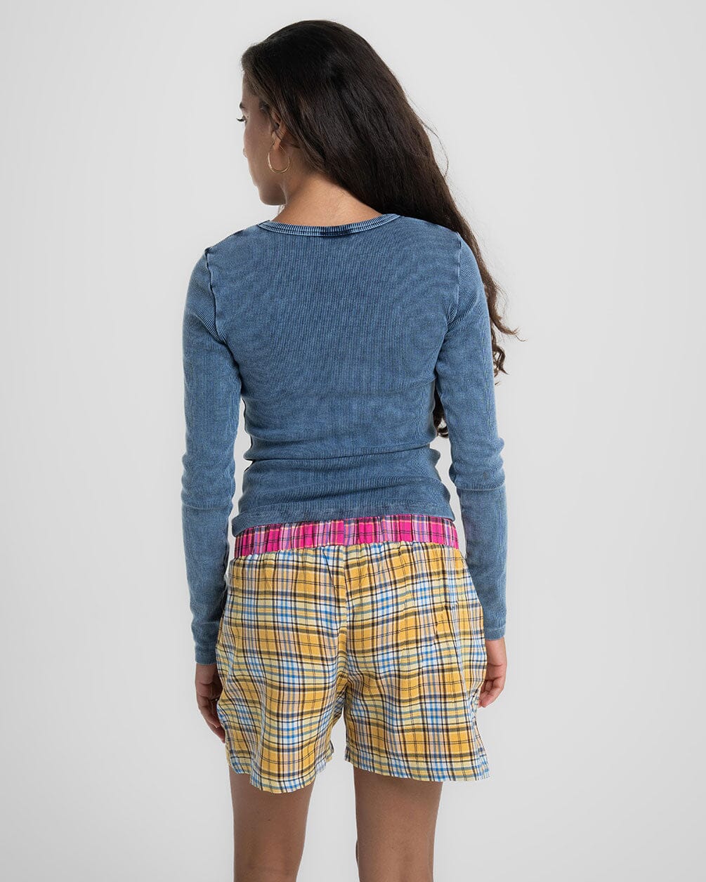Yellow Pink Multicolor Plaid Boxer Shorts Boxer Shorts IN YOUR SHOE