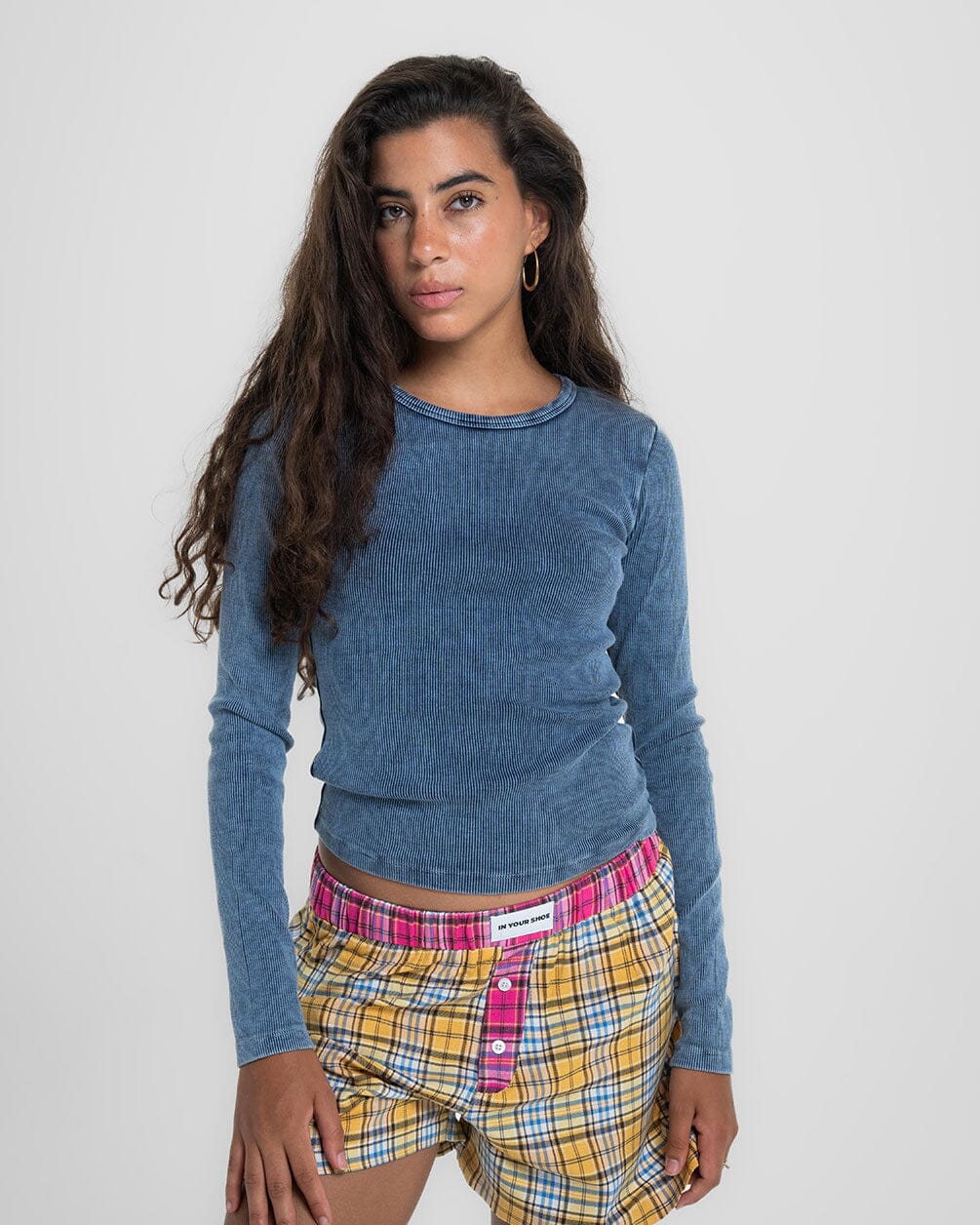 Yellow Pink Multicolor Plaid Boxer Shorts Boxer Shorts IN YOUR SHOE S