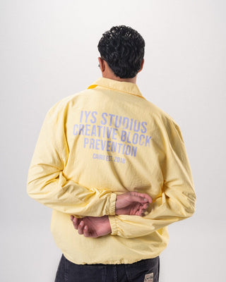 Yellow Printed Regular Windbreaker Windbreaker IN YOUR SHOE XL