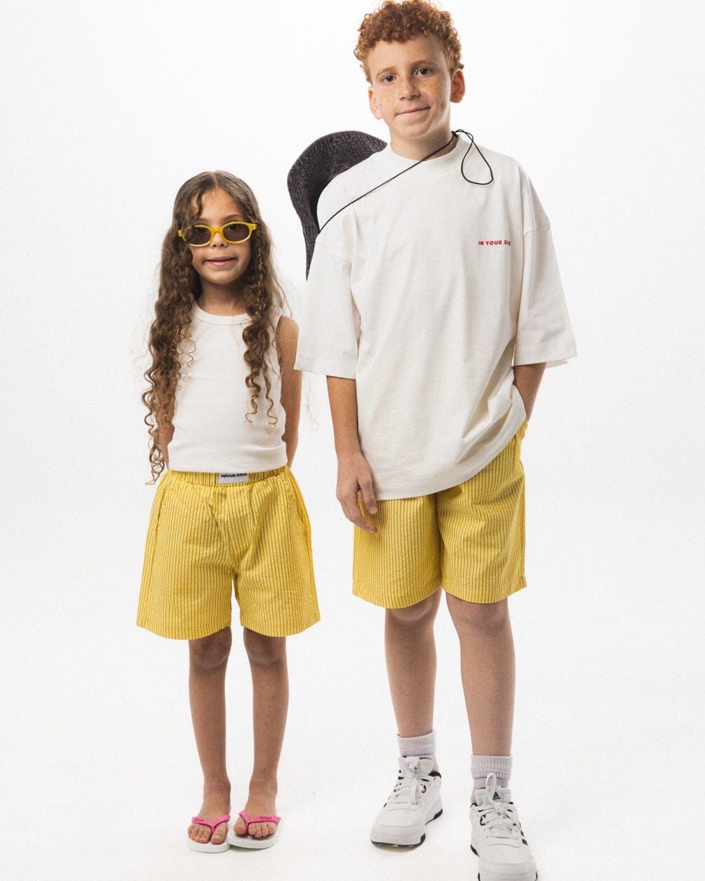 Yellow Striped Kids Boxer Shorts Kids Boxer Shorts IN YOUR SHOE 2-3