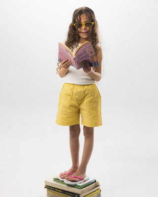 Yellow Striped Kids Boxer Shorts Kids Boxer Shorts IN YOUR SHOE 8-9