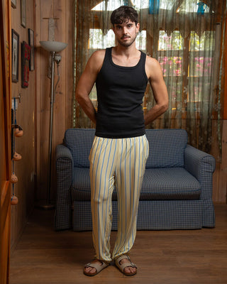 Yellow Striped Pjoys PJOYS IN YOUR SHOE L