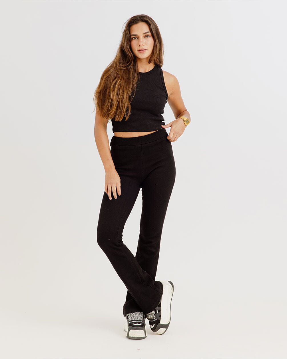 Black Flare Pants Flare Pants IN YOUR SHOE S 
