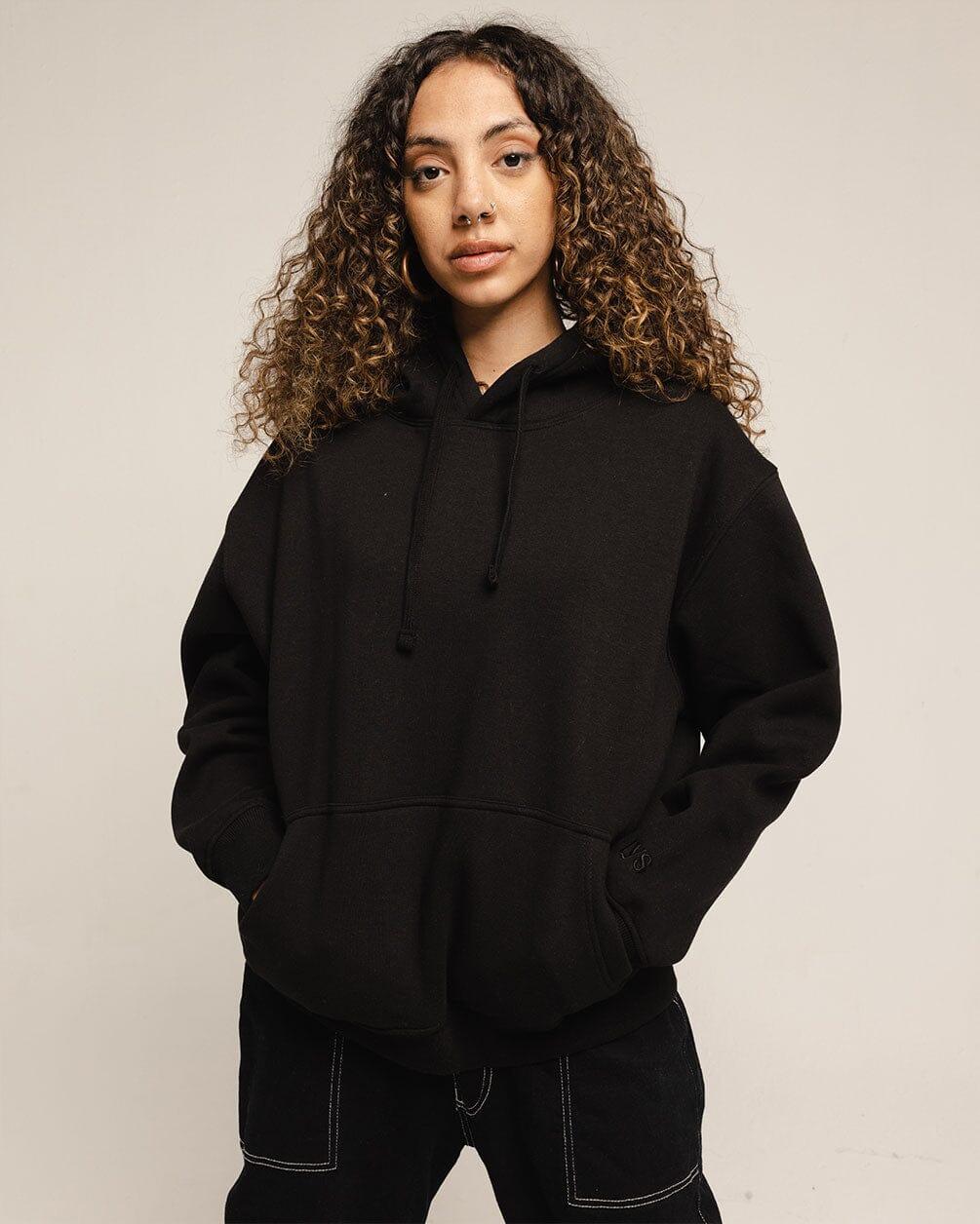 Black Hoodie Plain Hoodies IN YOUR SHOE S