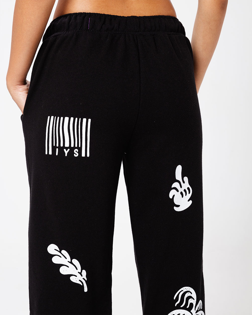 Black Printed Swants (Sweatpants) Swants IN YOUR SHOE 