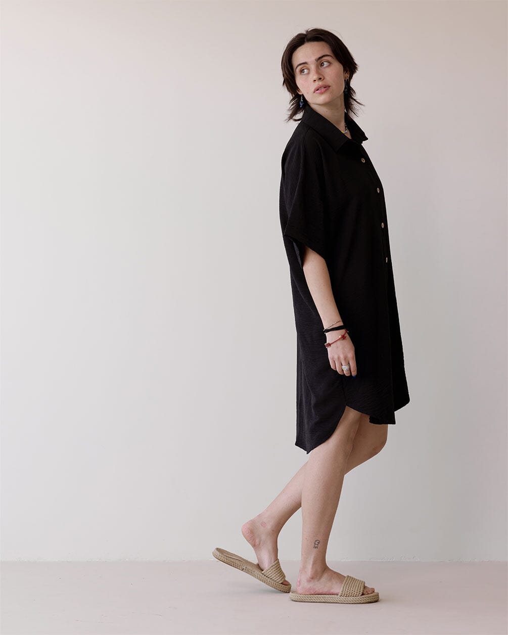 Black Shirt Dress IN YOUR SHOE