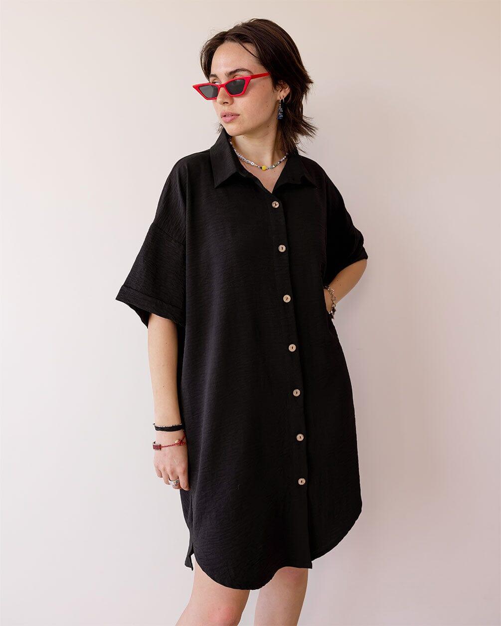 Black Shirt Dress IN YOUR SHOE