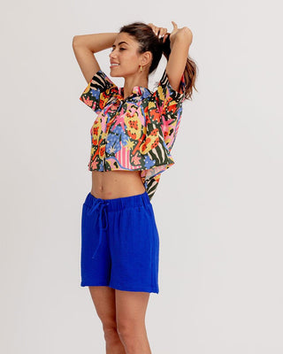 Blue Flowy Short Flowy Shorts IN YOUR SHOE