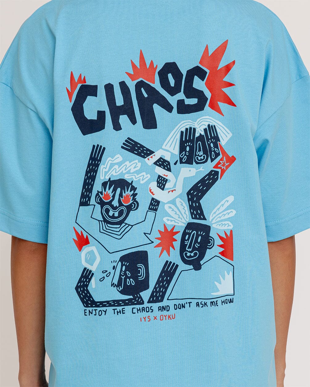 Chaos Printed Oversized Tee Printed Oversized Tees IN YOUR SHOE 