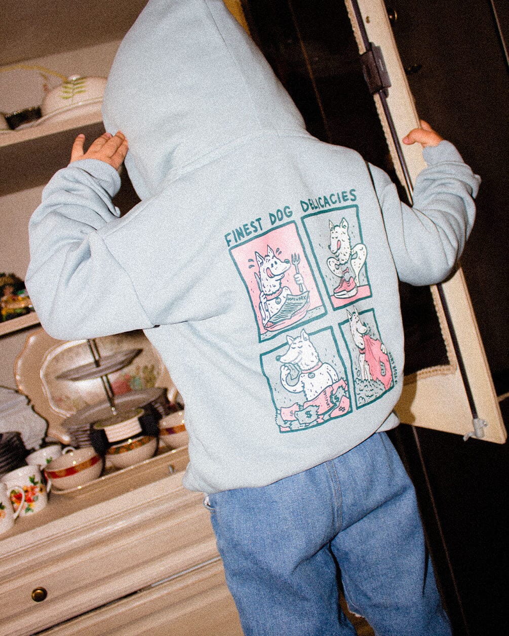 Dog Delicacies Zip-Up Hoodie (Kids) Zip-Up Hoodie IN YOUR SHOE