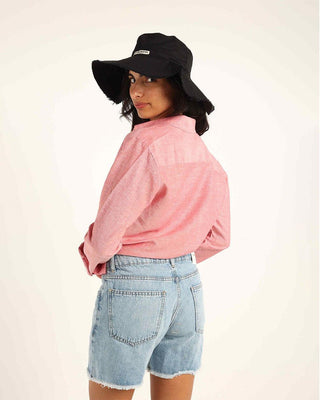 Dusty Red Linen Shirt Linen Shirt IN YOUR SHOE XL