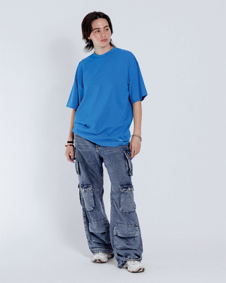 Egyptian Blue Basic Oversized Tee Basic Oversized Tees IN YOUR SHOE