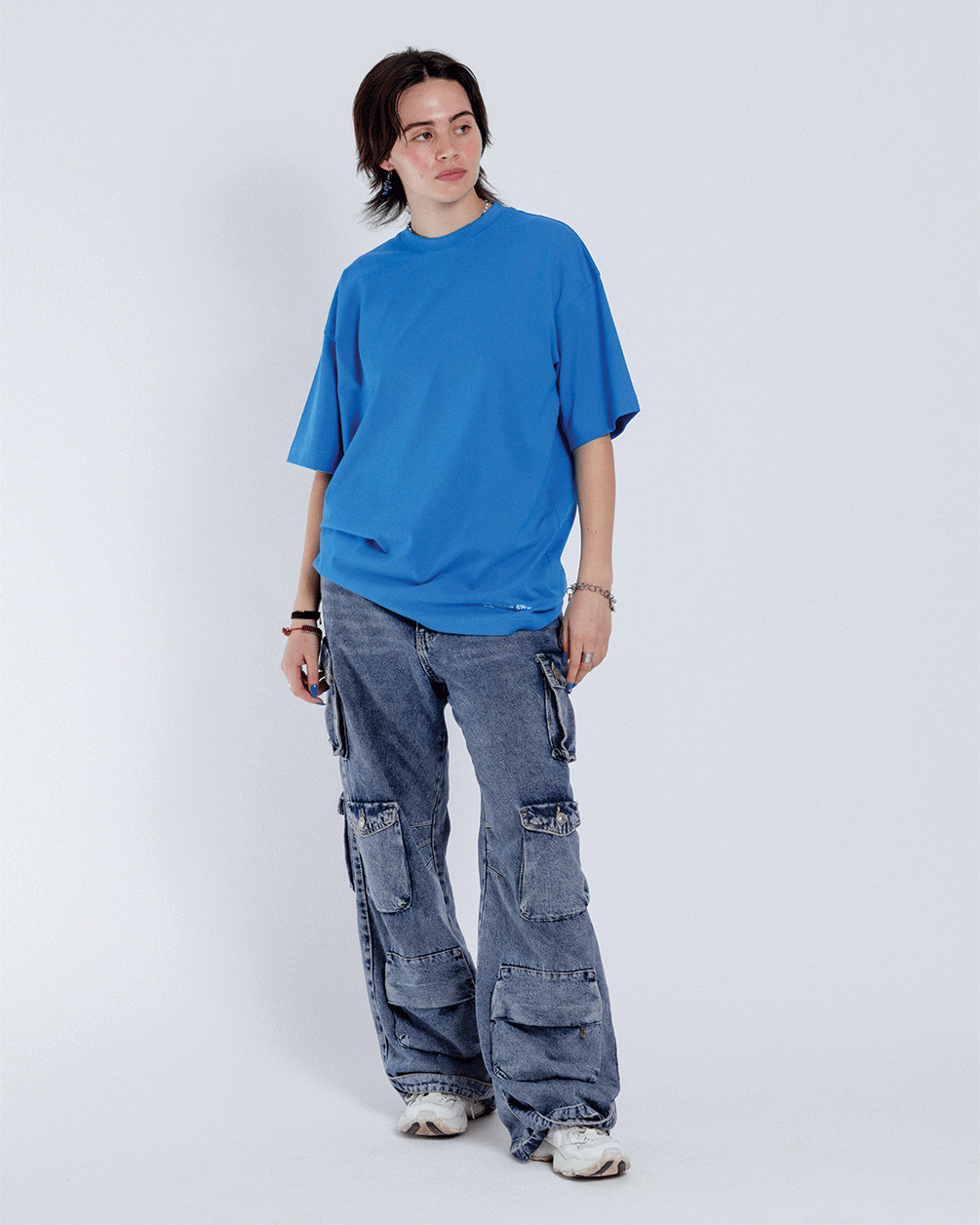 Egyptian Blue Basic Oversized Tee Basic Oversized Tees IN YOUR SHOE