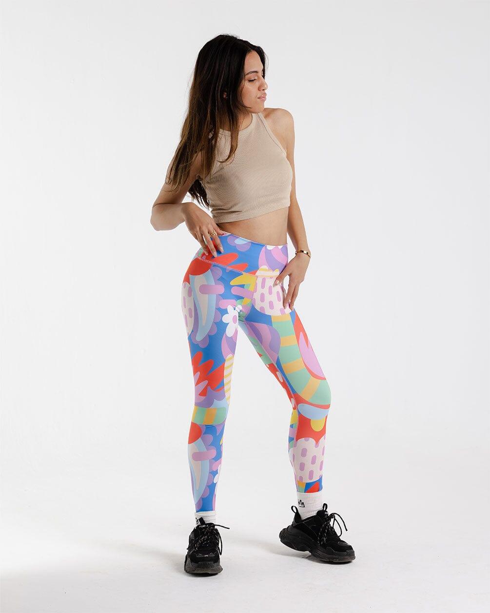 Flowery Leggings Leggings IN YOUR SHOE S