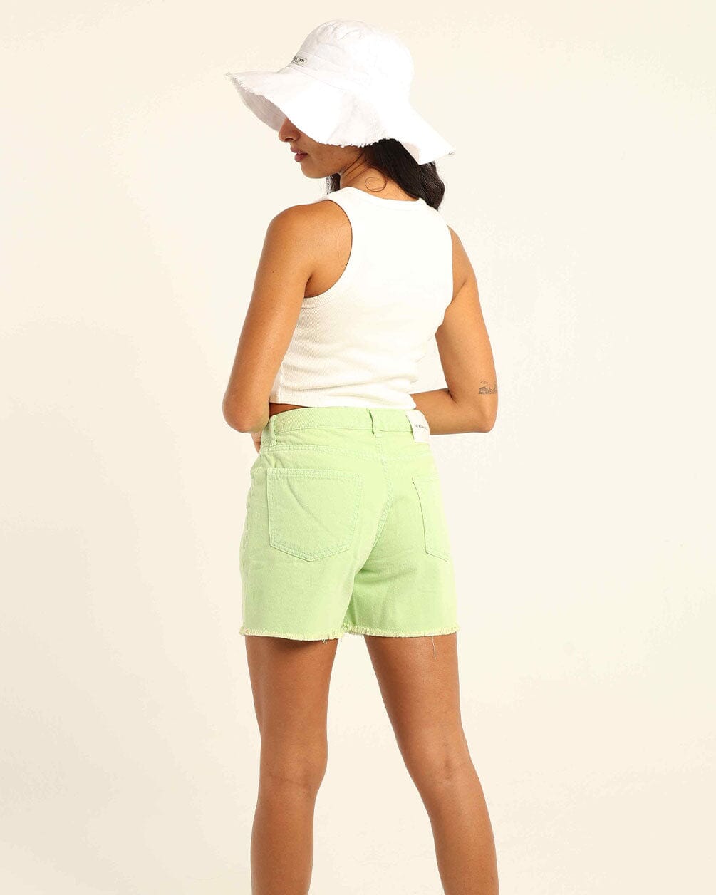 Green Denim Shorts Denim Short IN YOUR SHOE 40