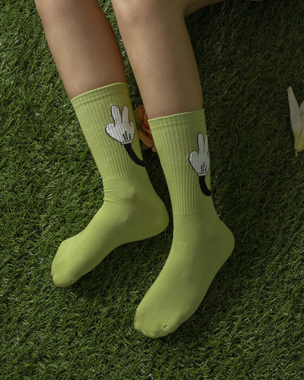 Green Peaceful Mouse (Long Socks) Neck IN YOUR SHOE