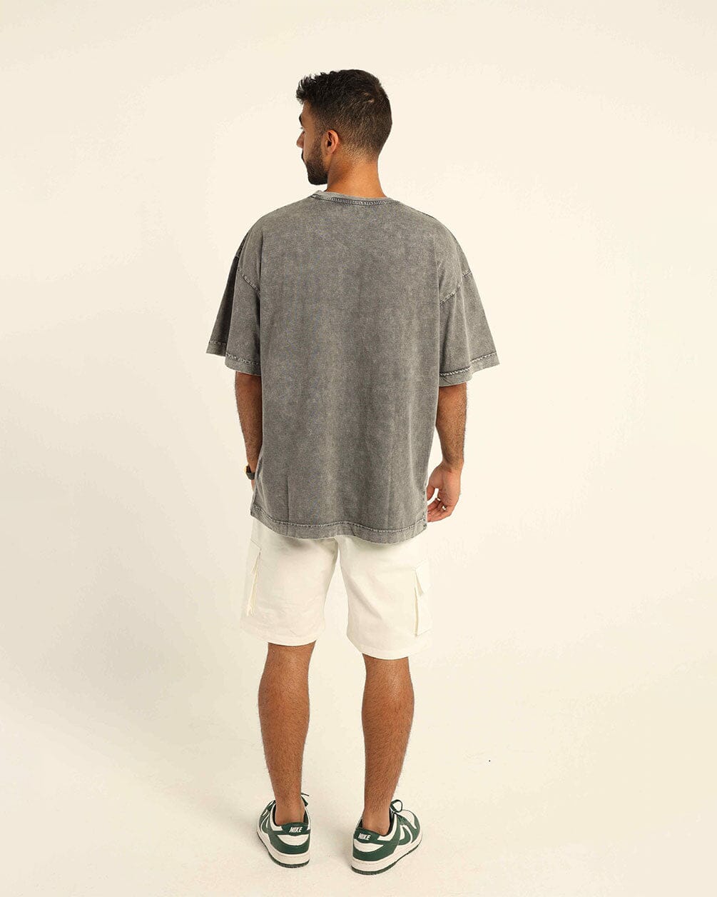 Grey Acid Washed Oversized Tee Washed Oversized Tee IN YOUR SHOE L 