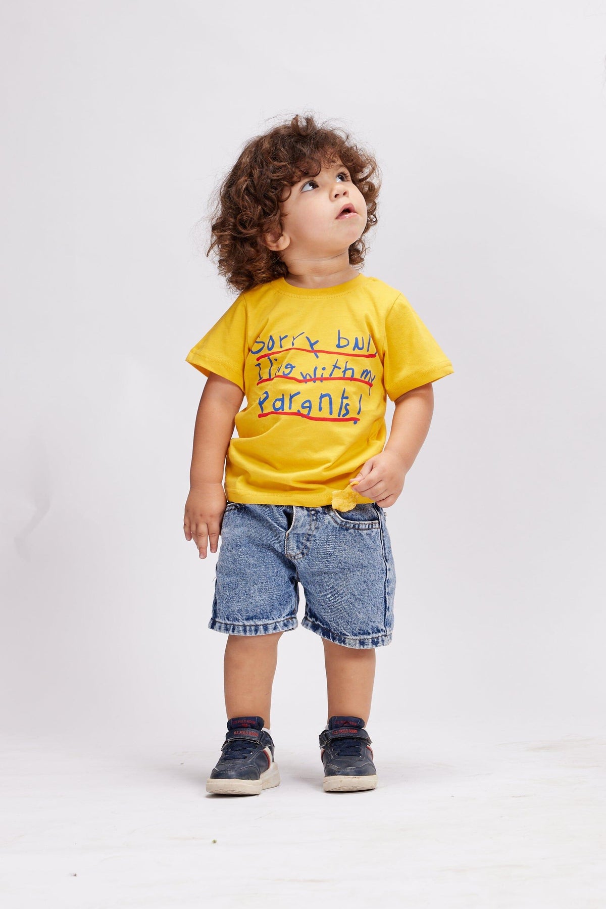 I Live With My Parents Printed Tee ( Kids ) Kids Regular Printed Tees IN YOUR SHOE 4-6