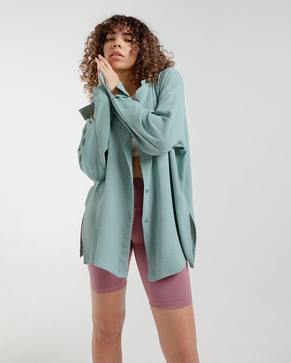 Mint Oversized Shirt Women Shirts IN YOUR SHOE