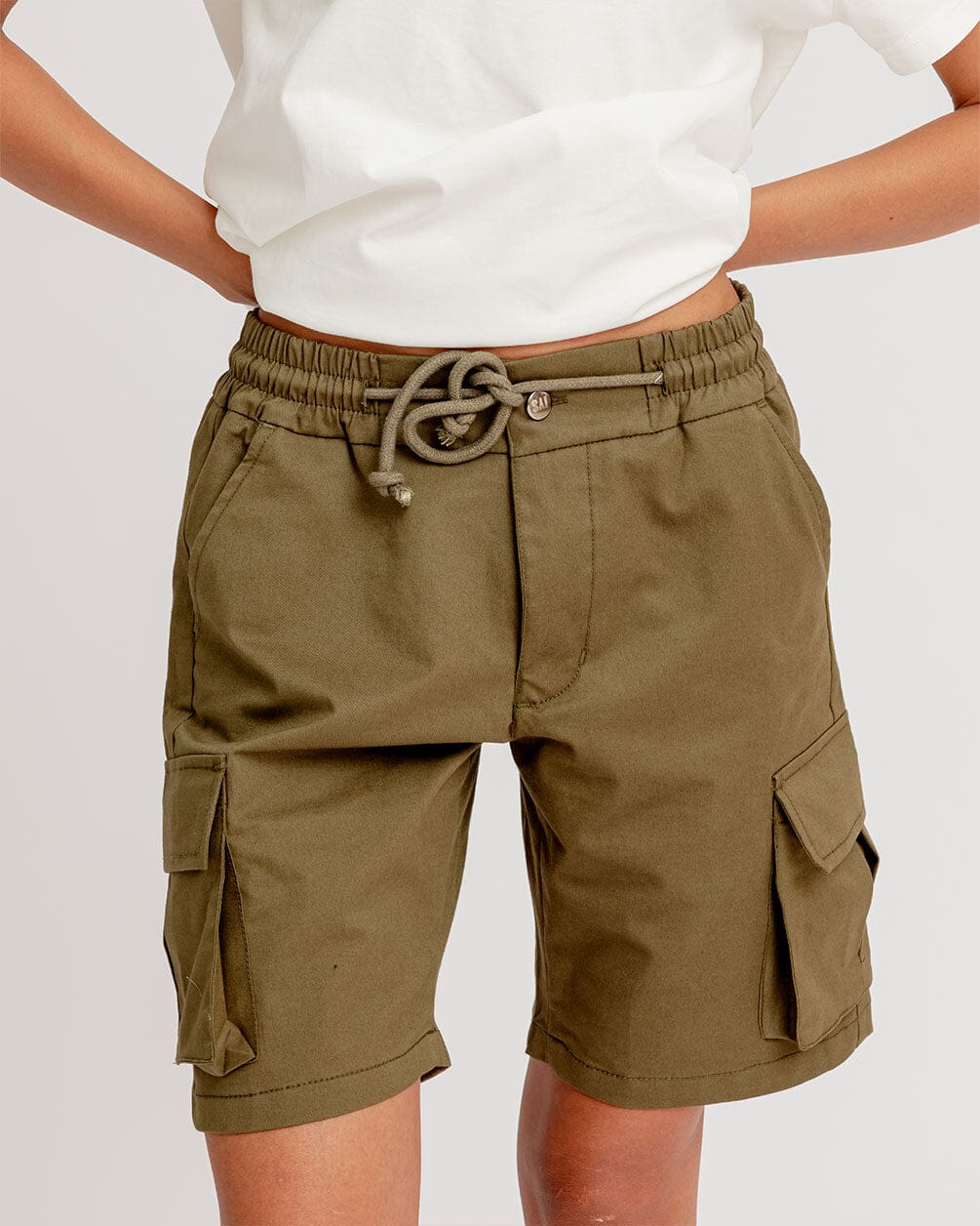 Olive Green Cargo Short Cargo Shorts IN YOUR SHOE 