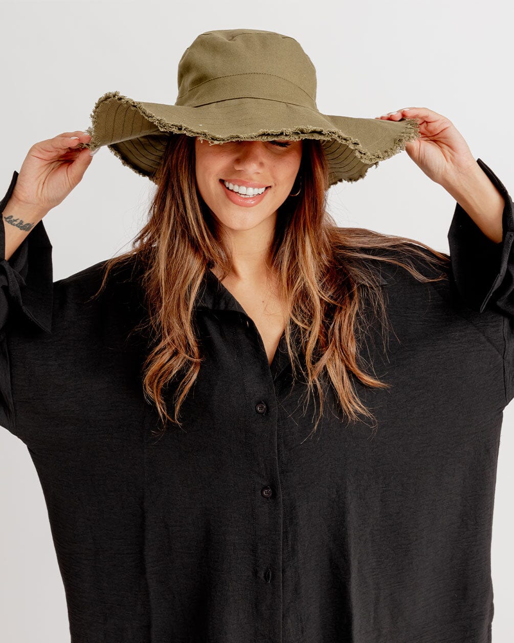 Olive Green Floppy Hat Floppy Hat IN YOUR SHOE