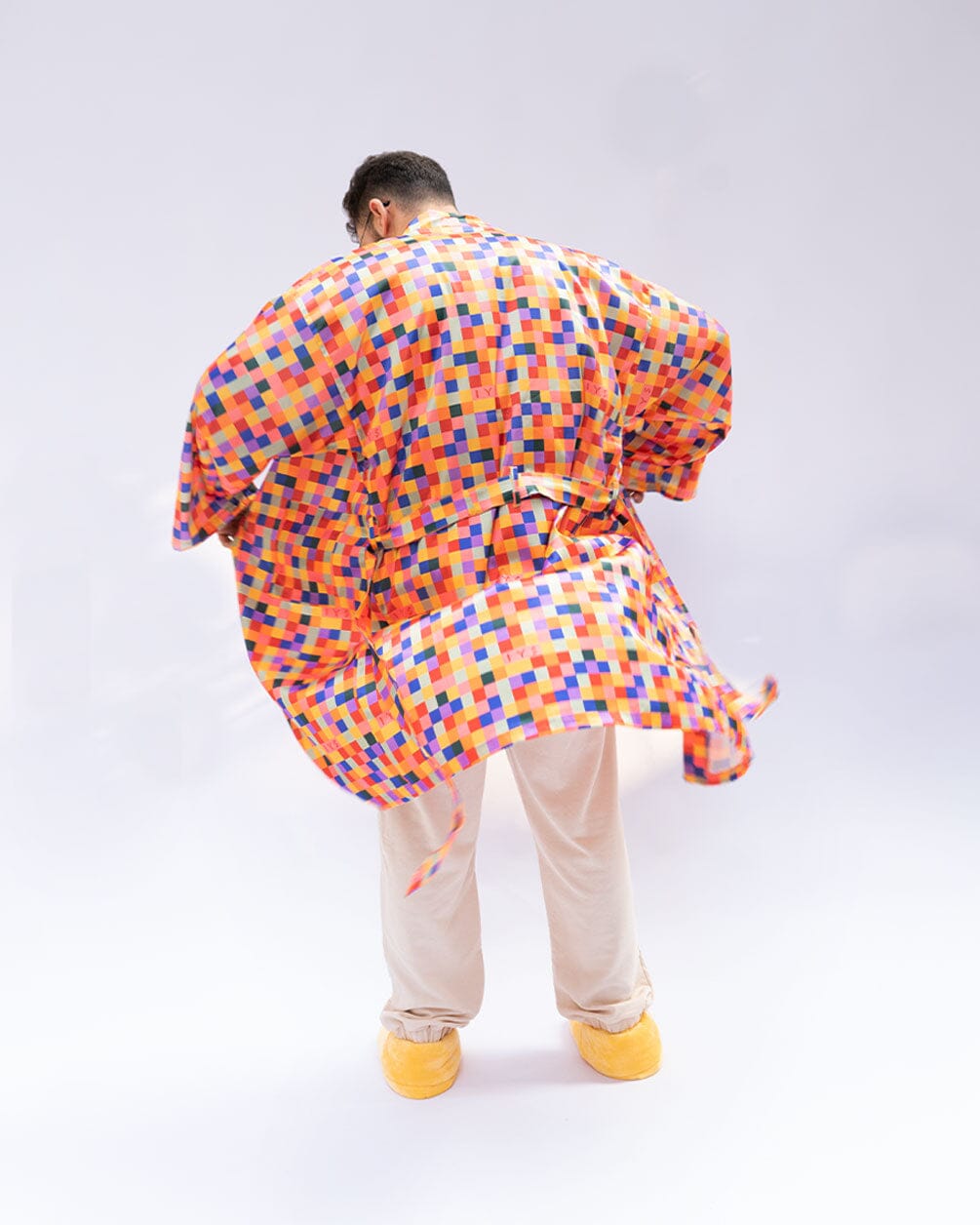 Orange Pixels Floppy Robe Floppy Robes IN YOUR SHOE 