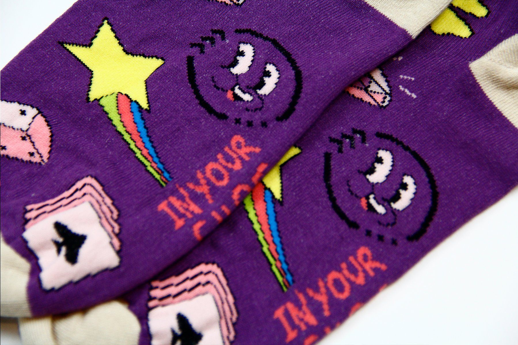 Purple Lucky Socks (Short Socks) Socket IN YOUR SHOE 
