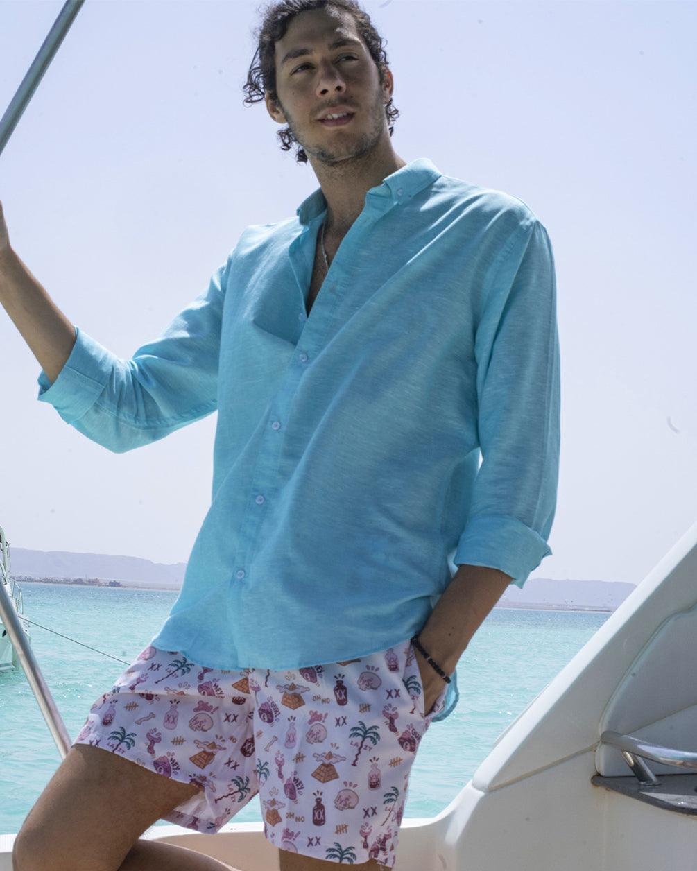 Rose Palms - Swim Shorts Swim Shorts IN YOUR SHOE S