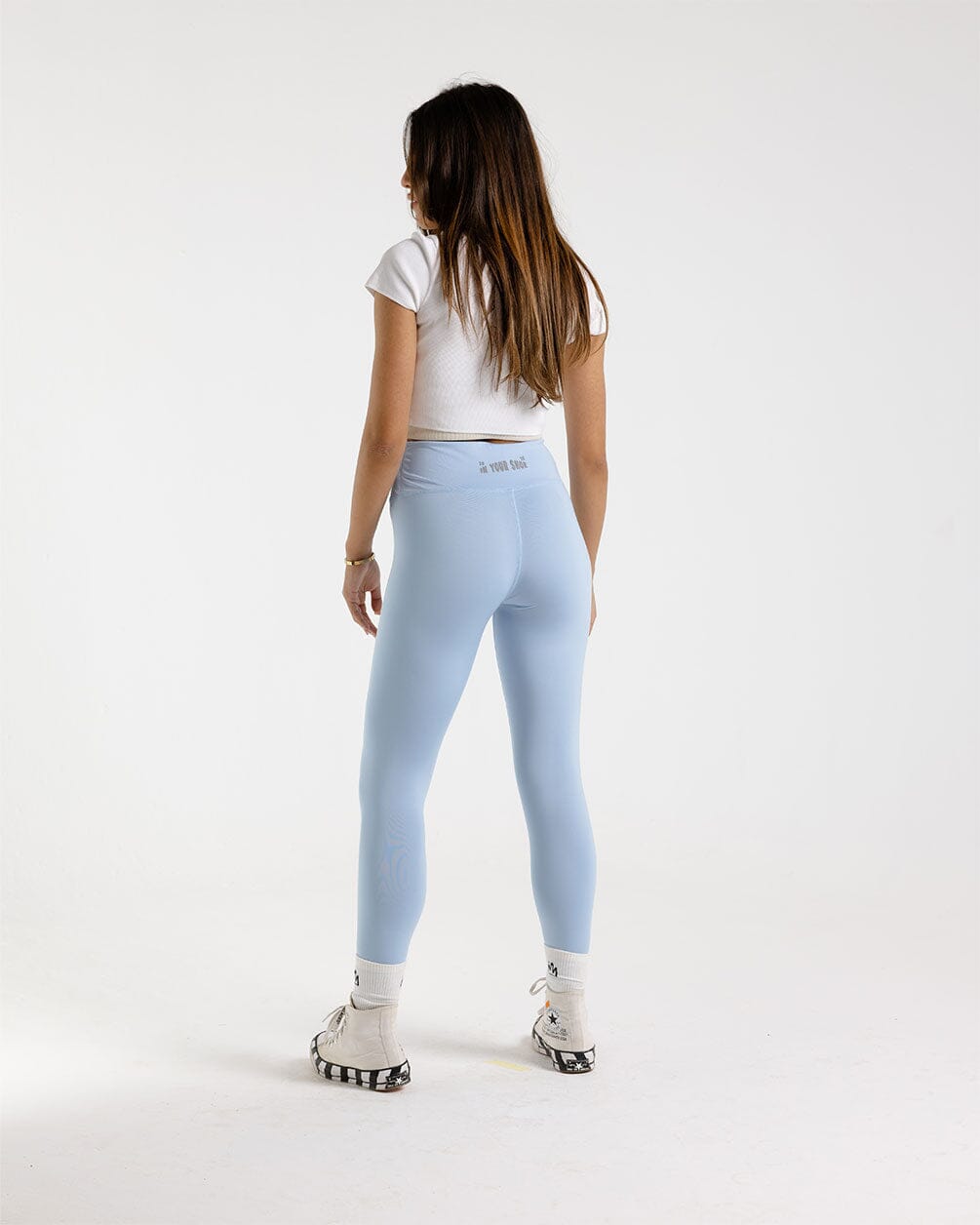 Seamless Baby Blue Leggings Leggings IN YOUR SHOE S
