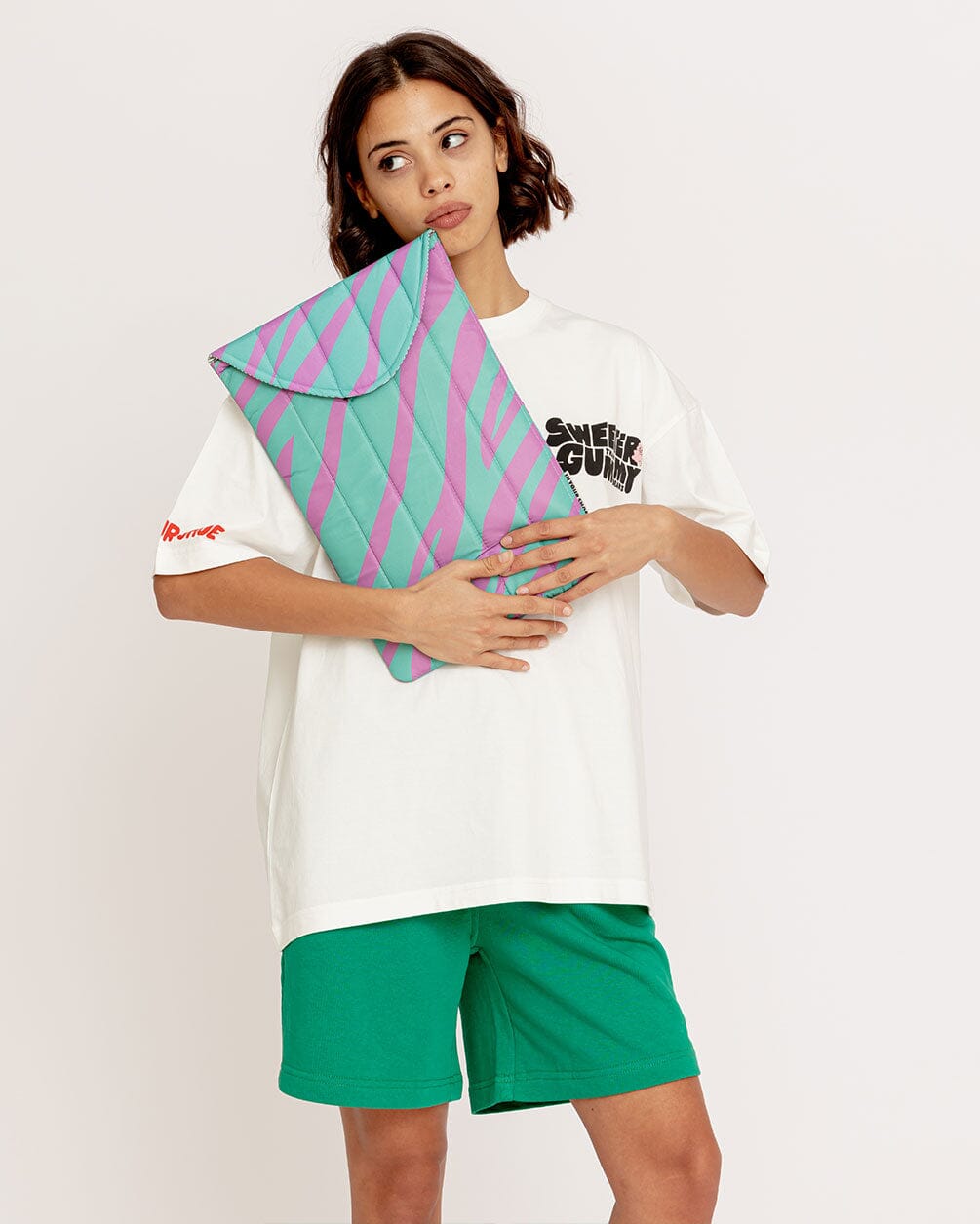 Teal Zebra Laptop Sleeve Laptop Sleeve IN YOUR SHOE