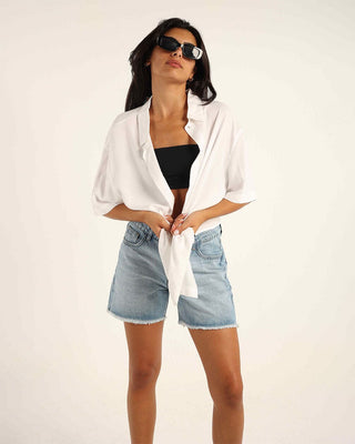 White Short Sleeve Shirt Short Sleeve Shirt IN YOUR SHOE