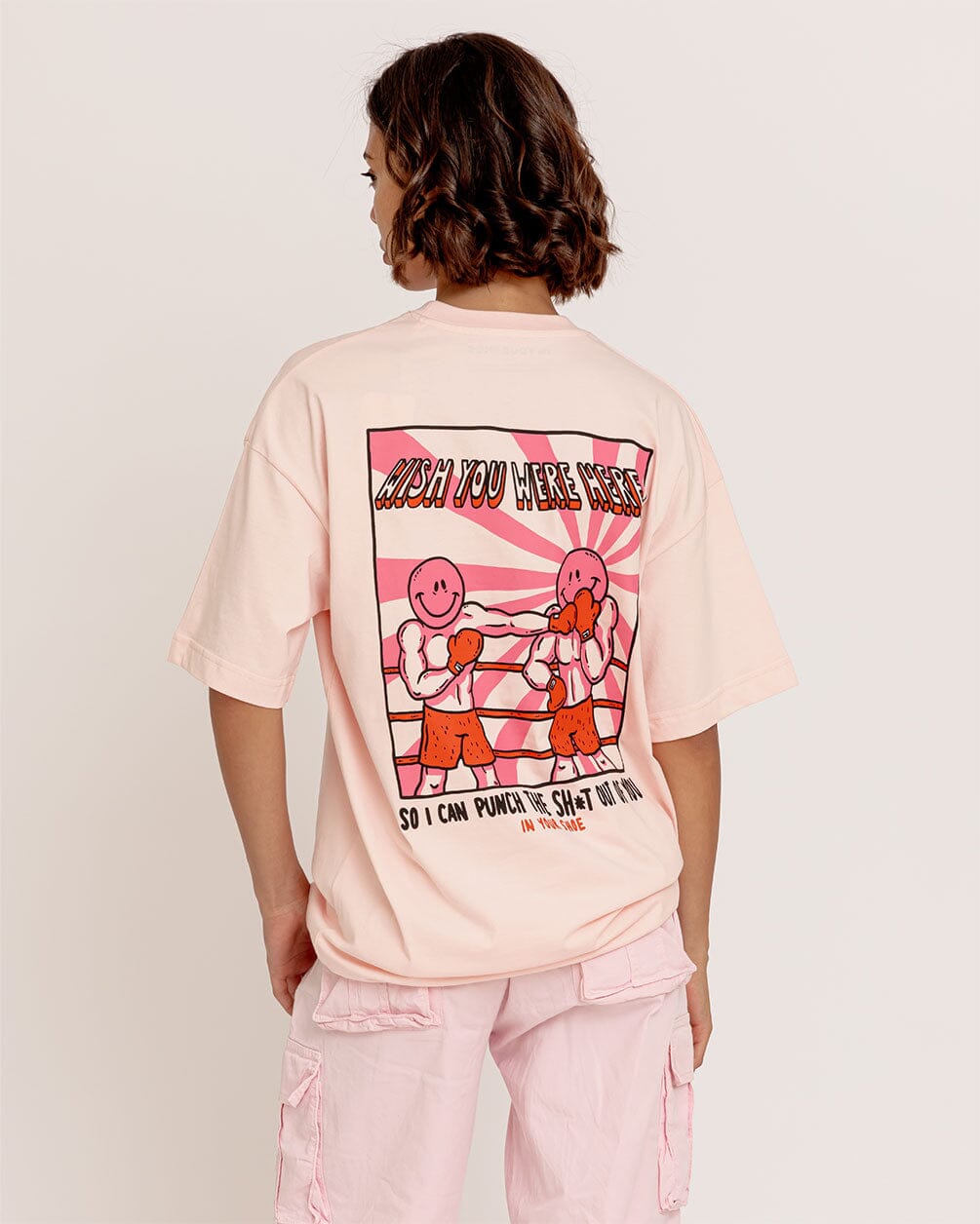 Wish You Were Here Printed Oversized Tee Printed Oversized Tees IN YOUR SHOE 