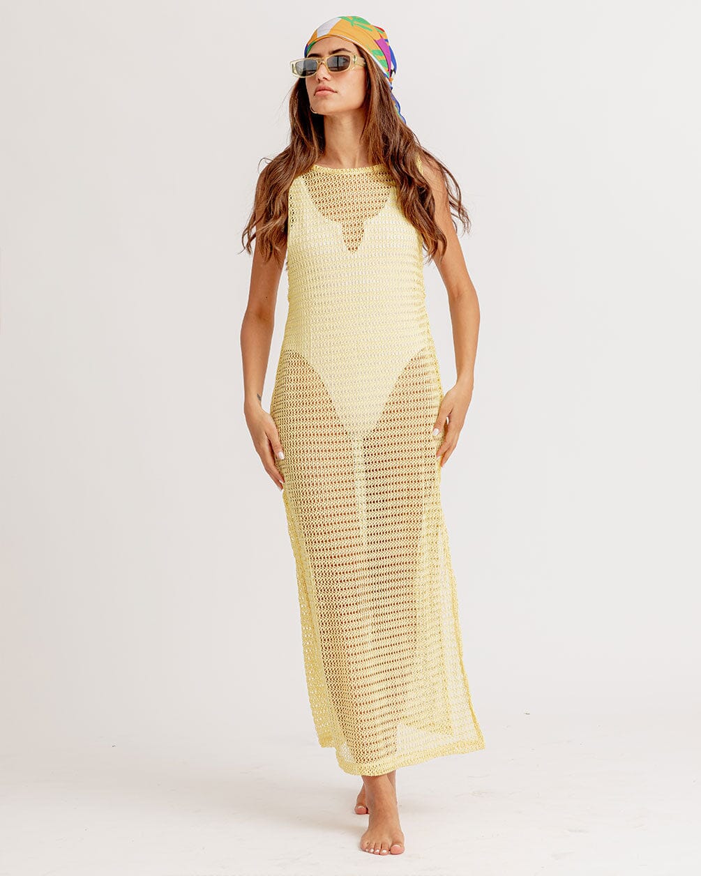 Yellow Fishnet Dress Fishnet Dress IN YOUR SHOE 