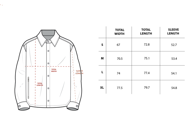 White and Green Striped Oversized Shirt size chart