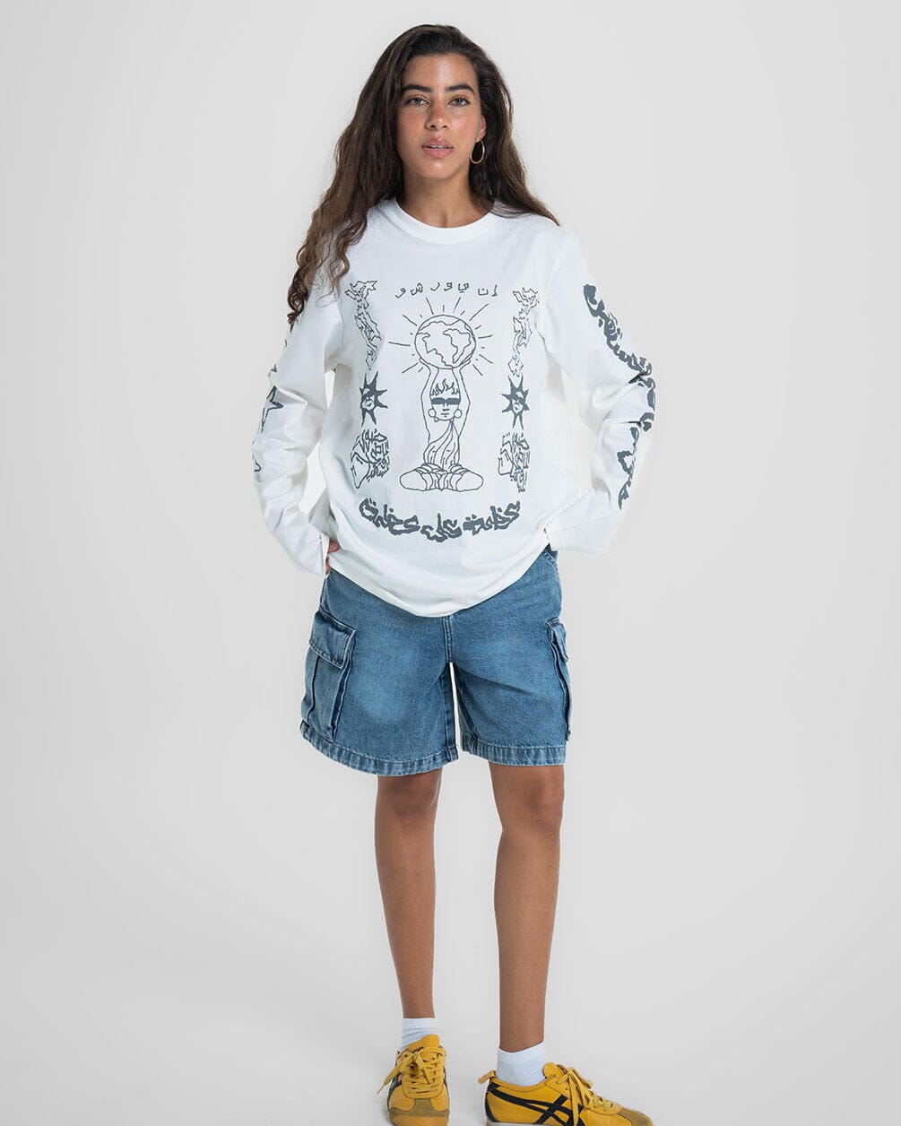 3azama 3ala 3azama White Long Sleeves Long Sleeves IN YOUR SHOE S 
