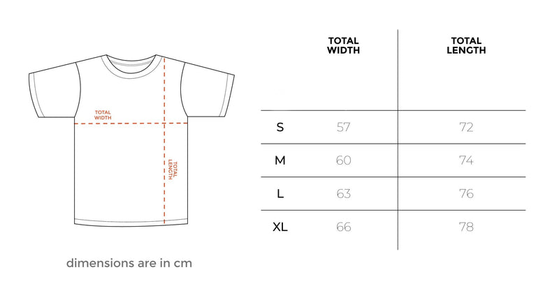Are You Still You Washed Oversized Tee size chart