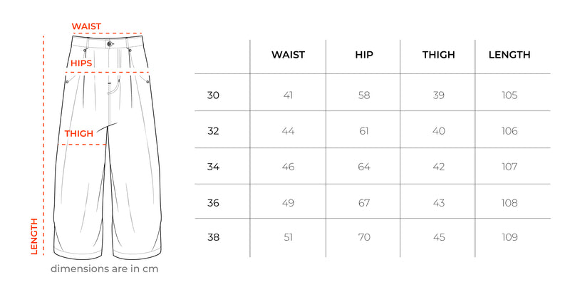 Male Dark Blue Huge Back Pocket Balloon Super Loose Jeans size chart